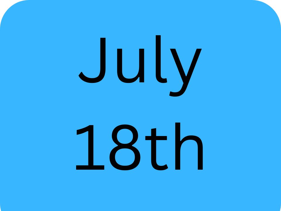 Calendar Tab July 18 May 25th